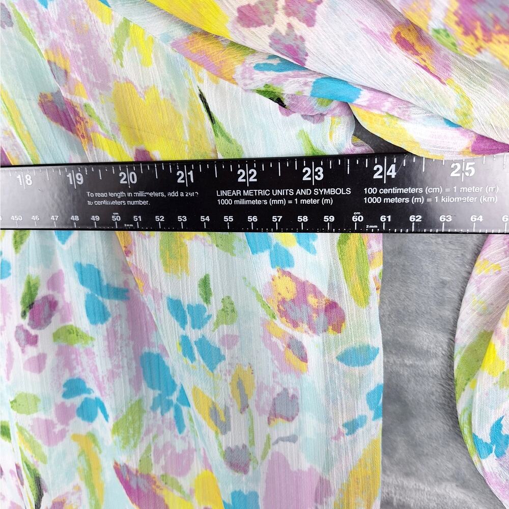 Womens Top XL‎ Boho Floral Pastel Sheer Crochet Lace Fairy Feminine Cottagecore - Picture 4 of 8